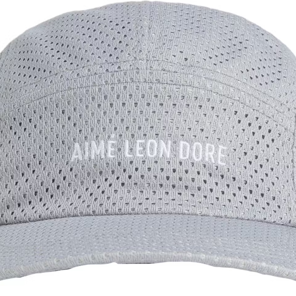 Authentic Aime Leon Dore Light Gray Mesh 5 panel baseball cap hat